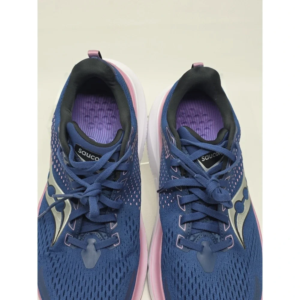 Saucony Womens Size 9.5 Guide 17 Stability Running Shoes Navy/Orchid Pre-owned
